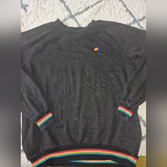 Aviator Nation unisex rainbow stripped crewneck xxl - Picture 7 of 7